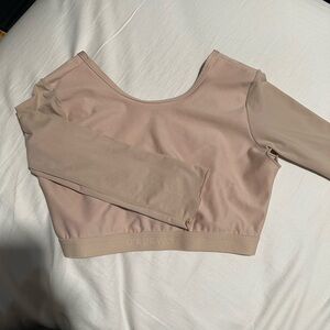 Women's Cream Long Sleeve Bodysuit